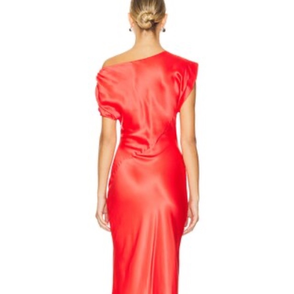 Amanda Uprichard Elroy Maxi Dress in Crimson - Picture 3 of 10